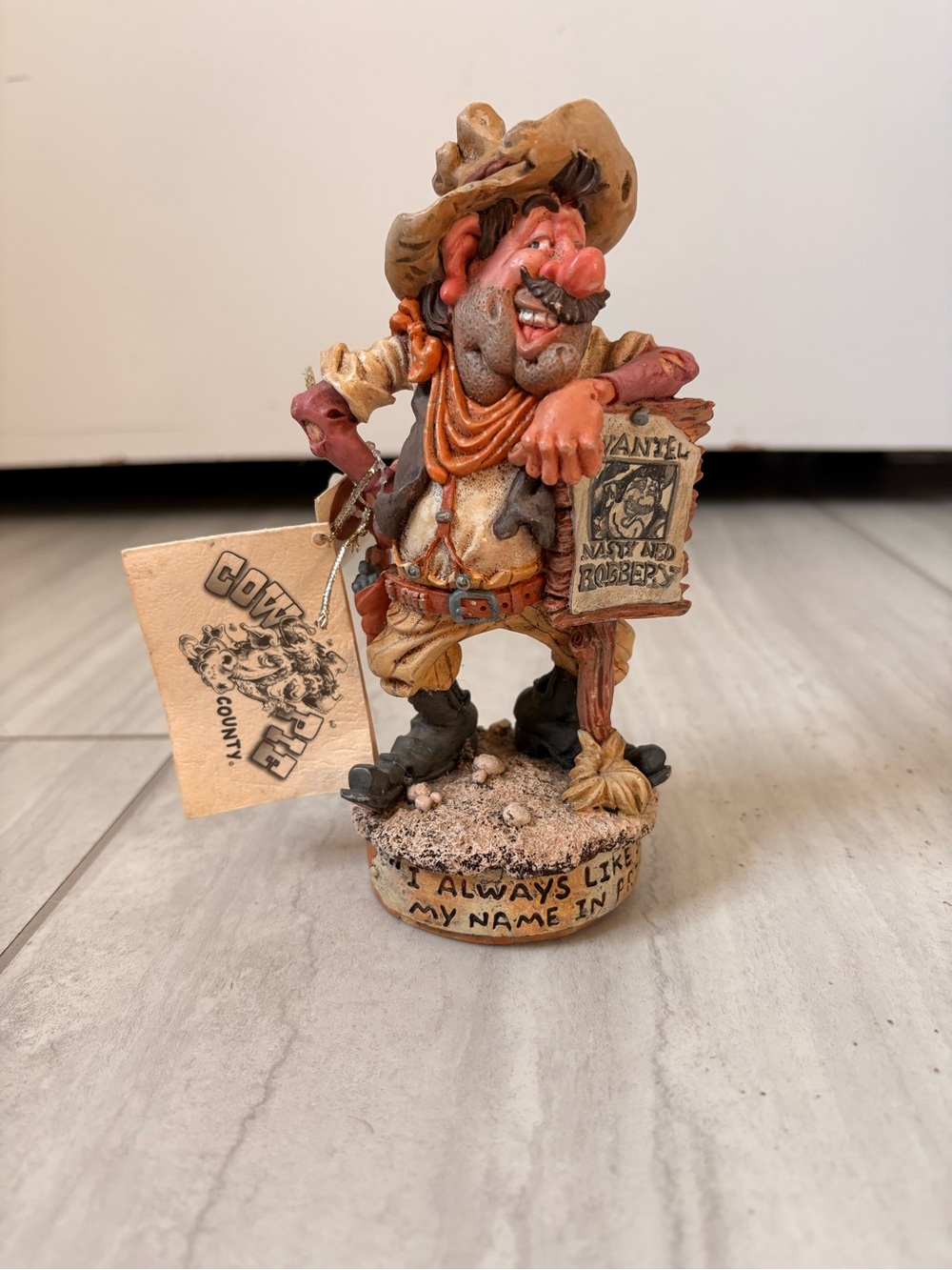 2001 Cow Pie County "Nasty Ned" figurine sculpted by Jack Raham